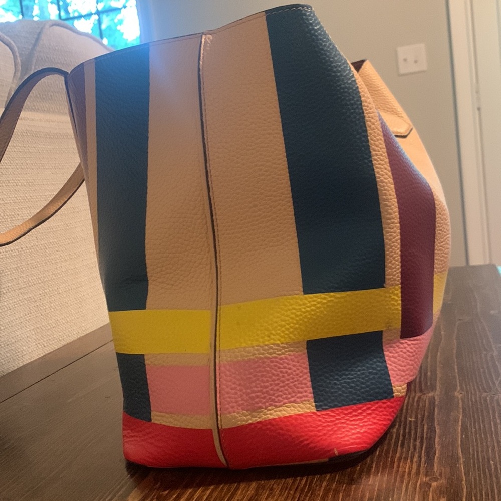 TORY BURCH color stripe tote - rare! Great condition! - Picture 5 of 16